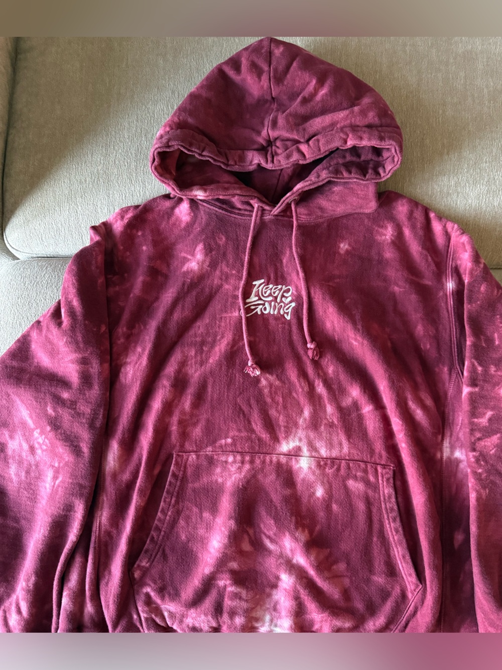 Champion Reverse Weave “Keep Going” Tie Dye Hoodie – Large